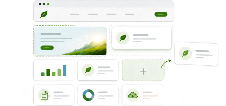模組化 ESG 網站架構示意