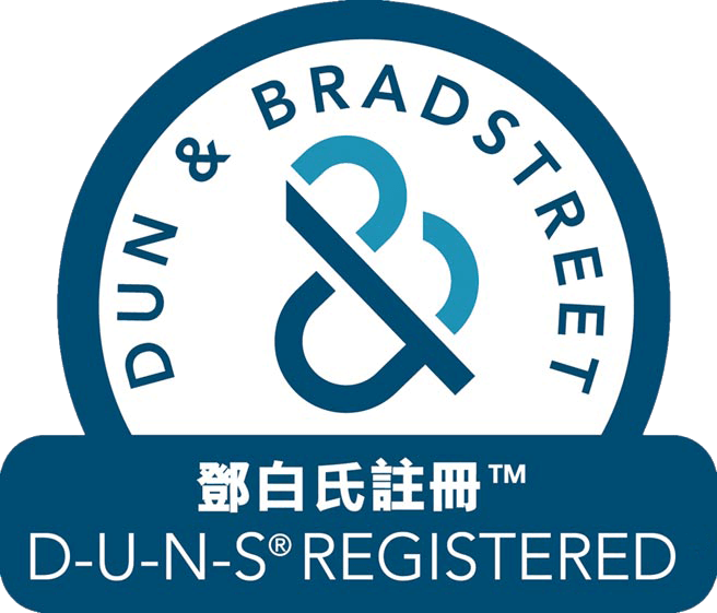 鄧白氏企業認證Dun & Bradstreet D-U-N-S Registered 鄧白氏企業認證Dun & Bradstreet D-U-N-S Registered
